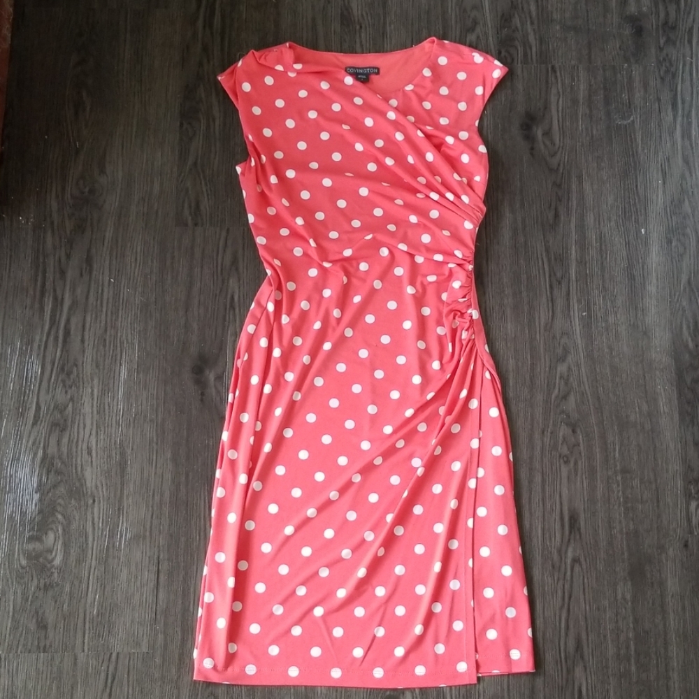 Poka Dot Coral Dress